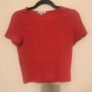 Gaze Short Sleeve Ribbed Cropped Tee